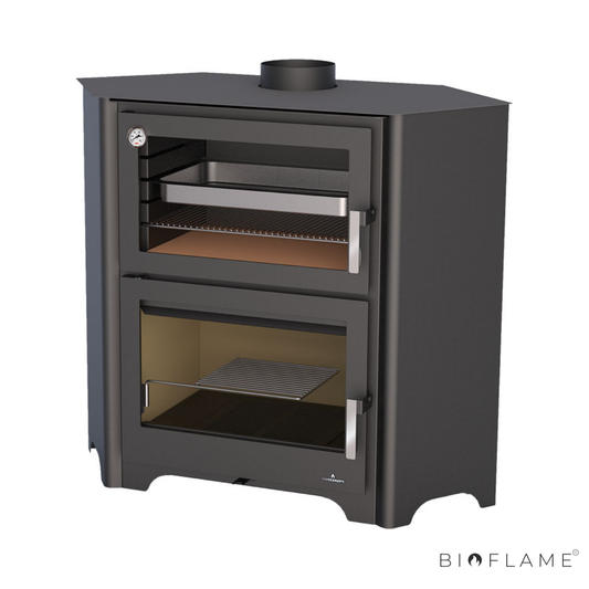 Salamandra a Lenha Bronpi Murano-R com Forno de Canto