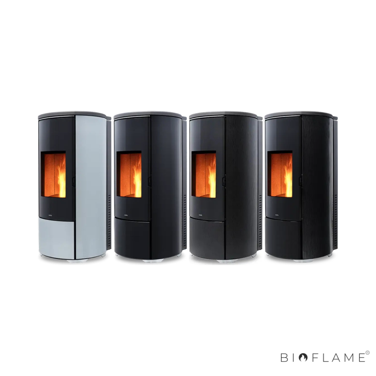 Salamandra a Pellets para Aquecimento Central Nobis Shape Glass H10 / H12