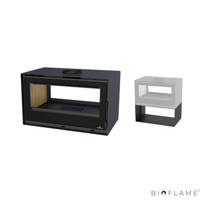 Salamandra a Lenha Bronpi Cairo 90 Box Dupla Face