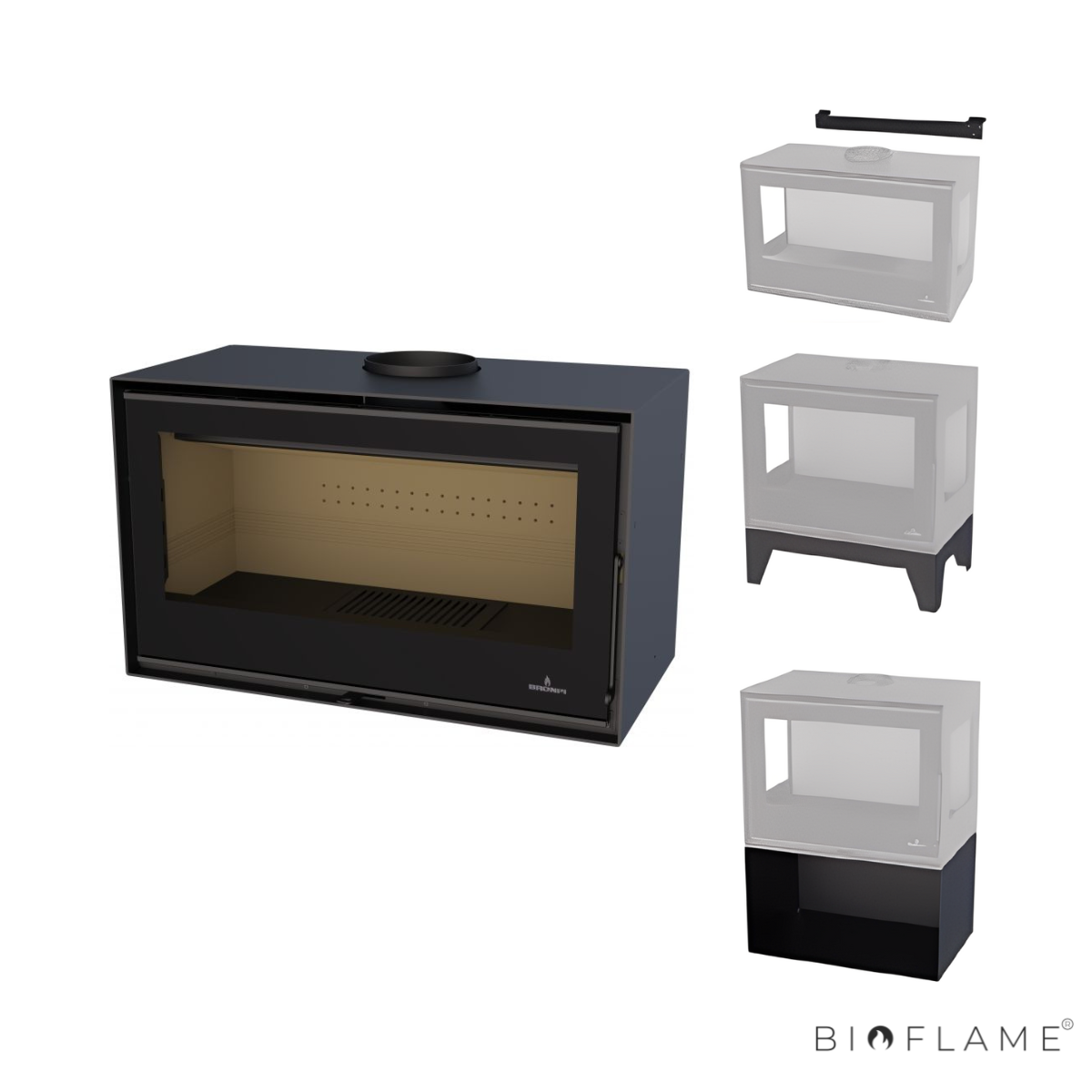 Salamandra a Lenha com Ventilação Bronpi Bimba 70