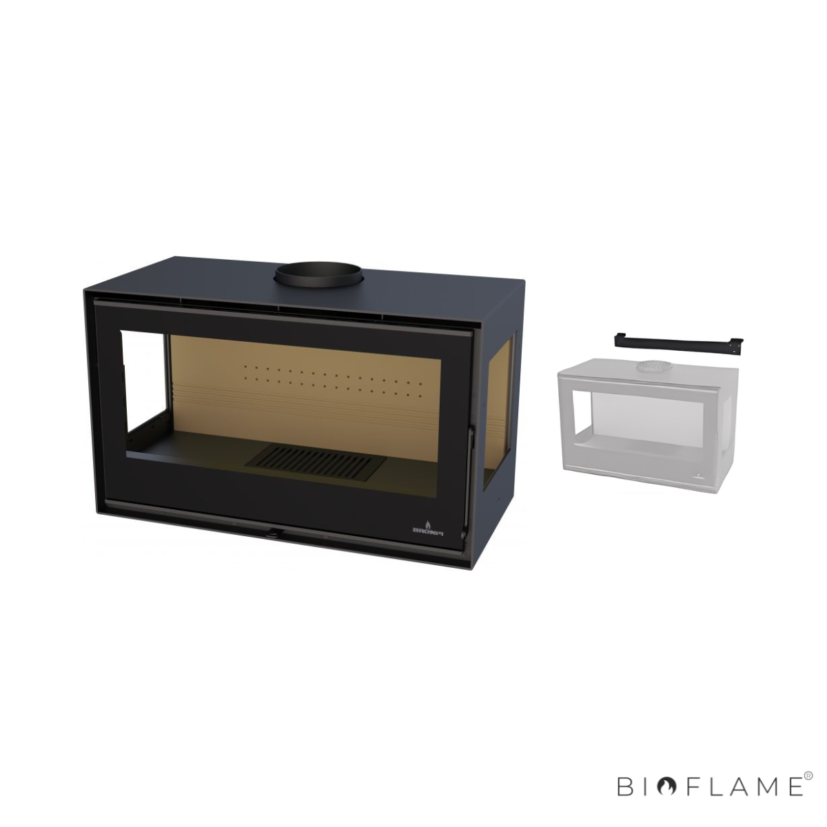 Salamandra a Lenha com Ventilação Bronpi Bimba 90 3C