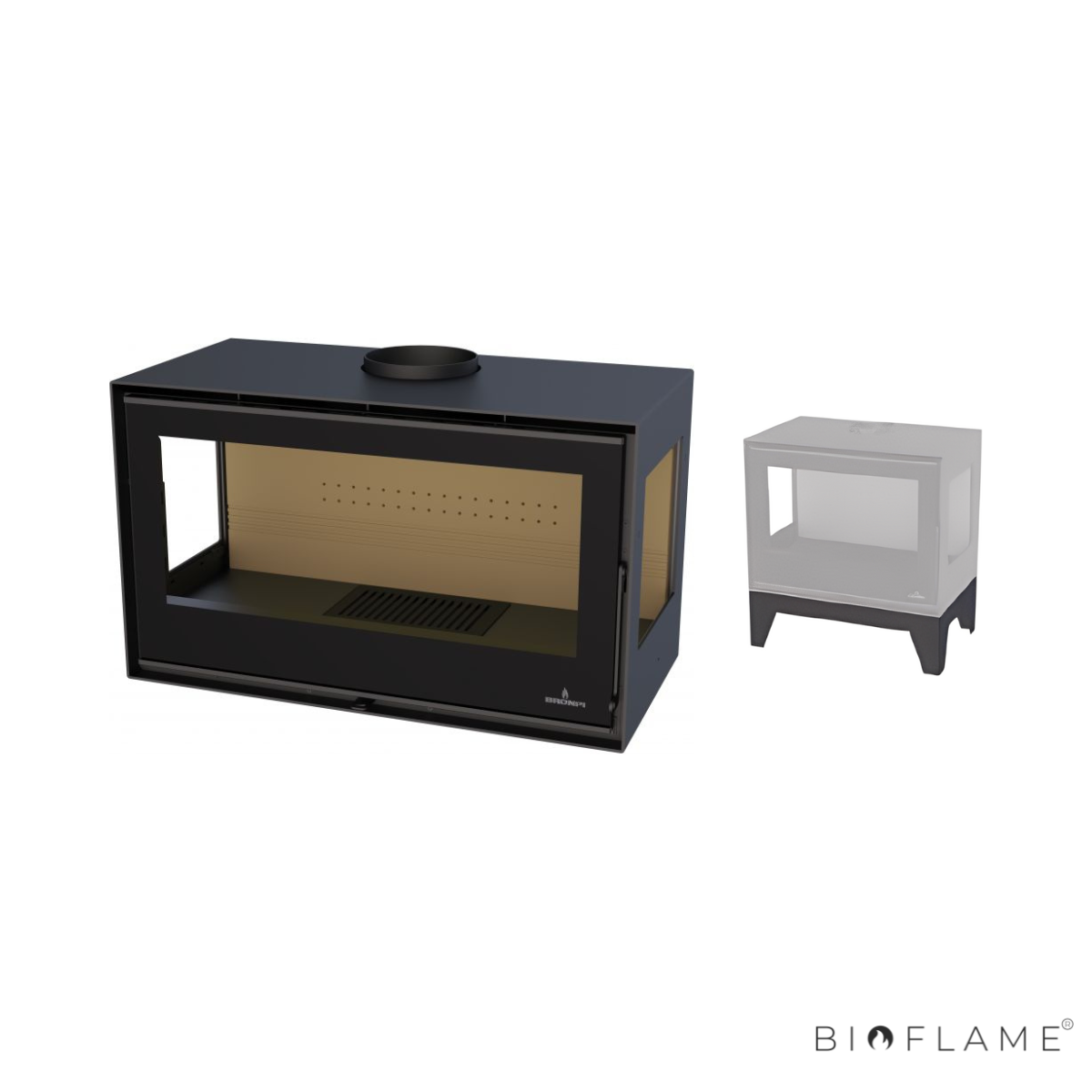 Salamandra a Lenha com Ventilação Bronpi Bimba 90 3C