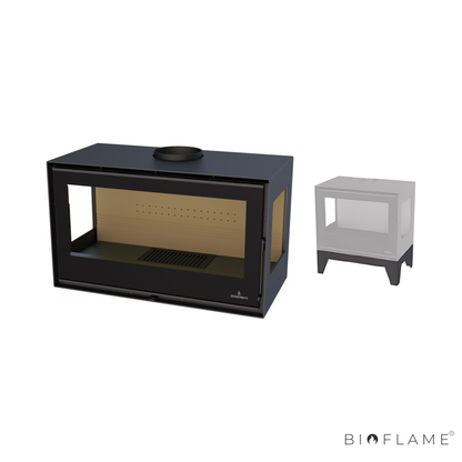 Salamandra a Lenha com Ventilação Bronpi Bimba 90 3C