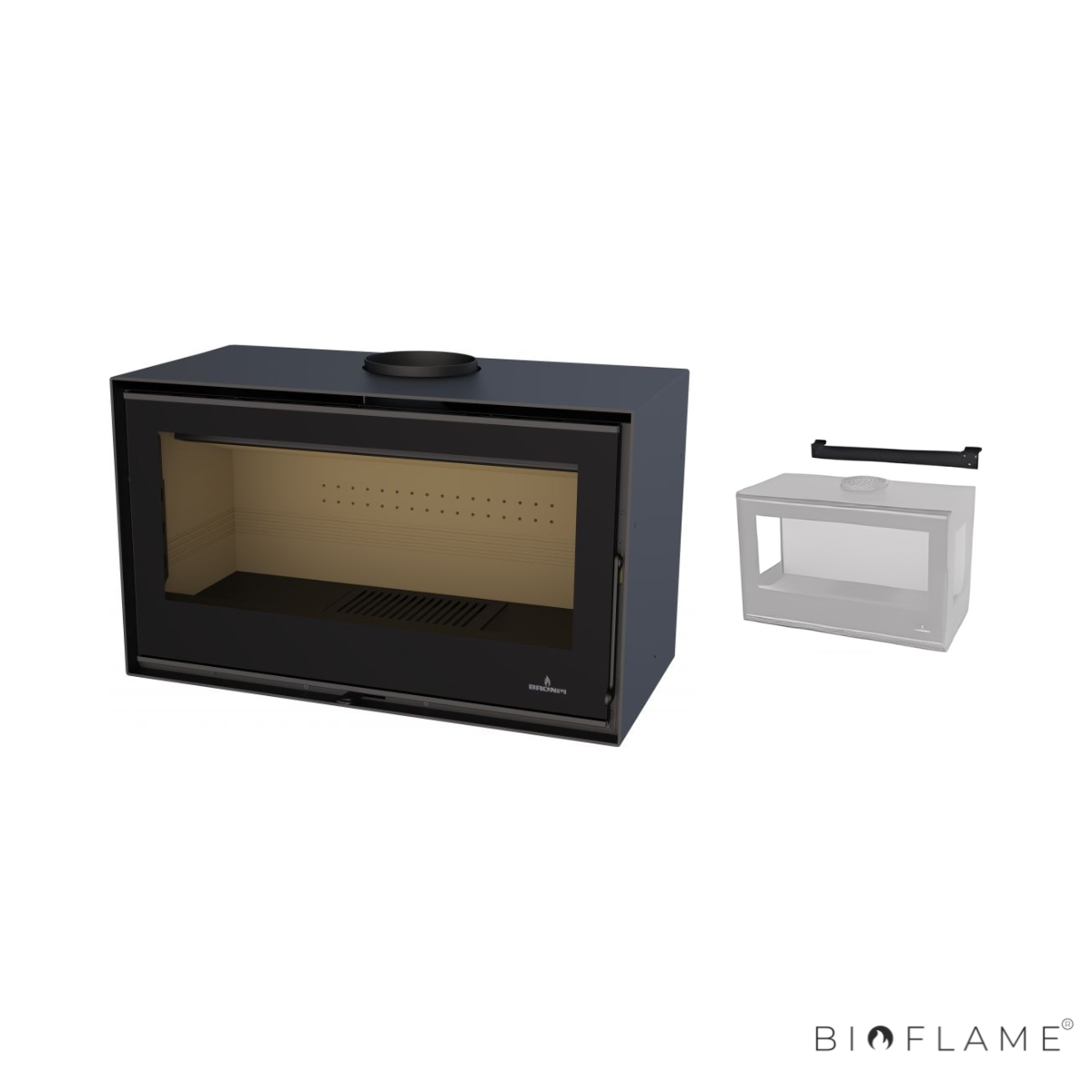 Salamandra a Lenha com Ventilação Bronpi Bimba 70