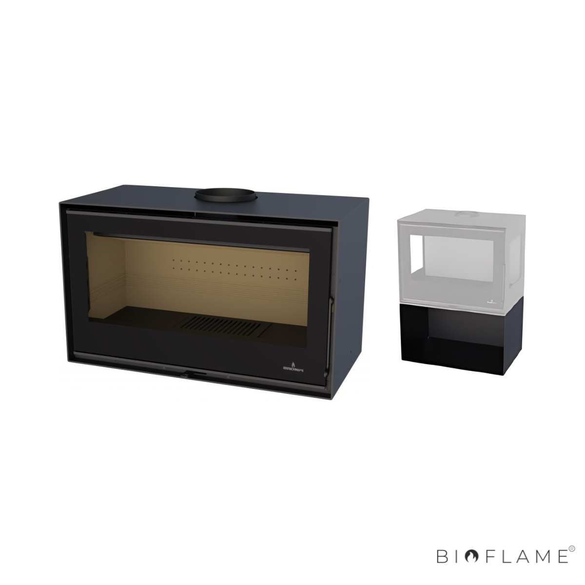 Salamandra a Lenha com Ventilação Bronpi Bimba 70