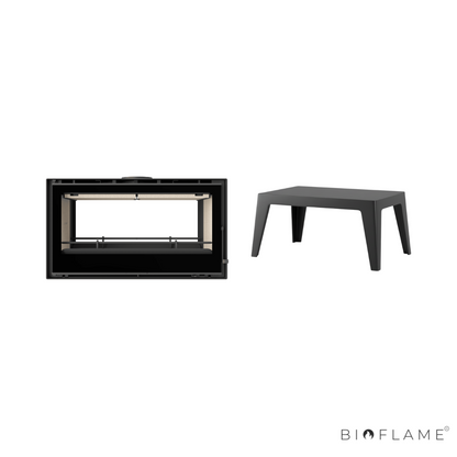 Salamandra a Lenha com Ventilação Dupla Face C&A Chama Cristal 98