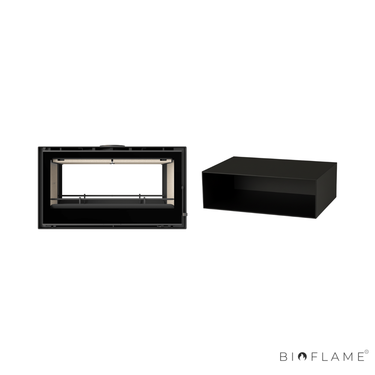 Salamandra a Lenha com Ventilação Dupla Face C&A Chama Cristal 98