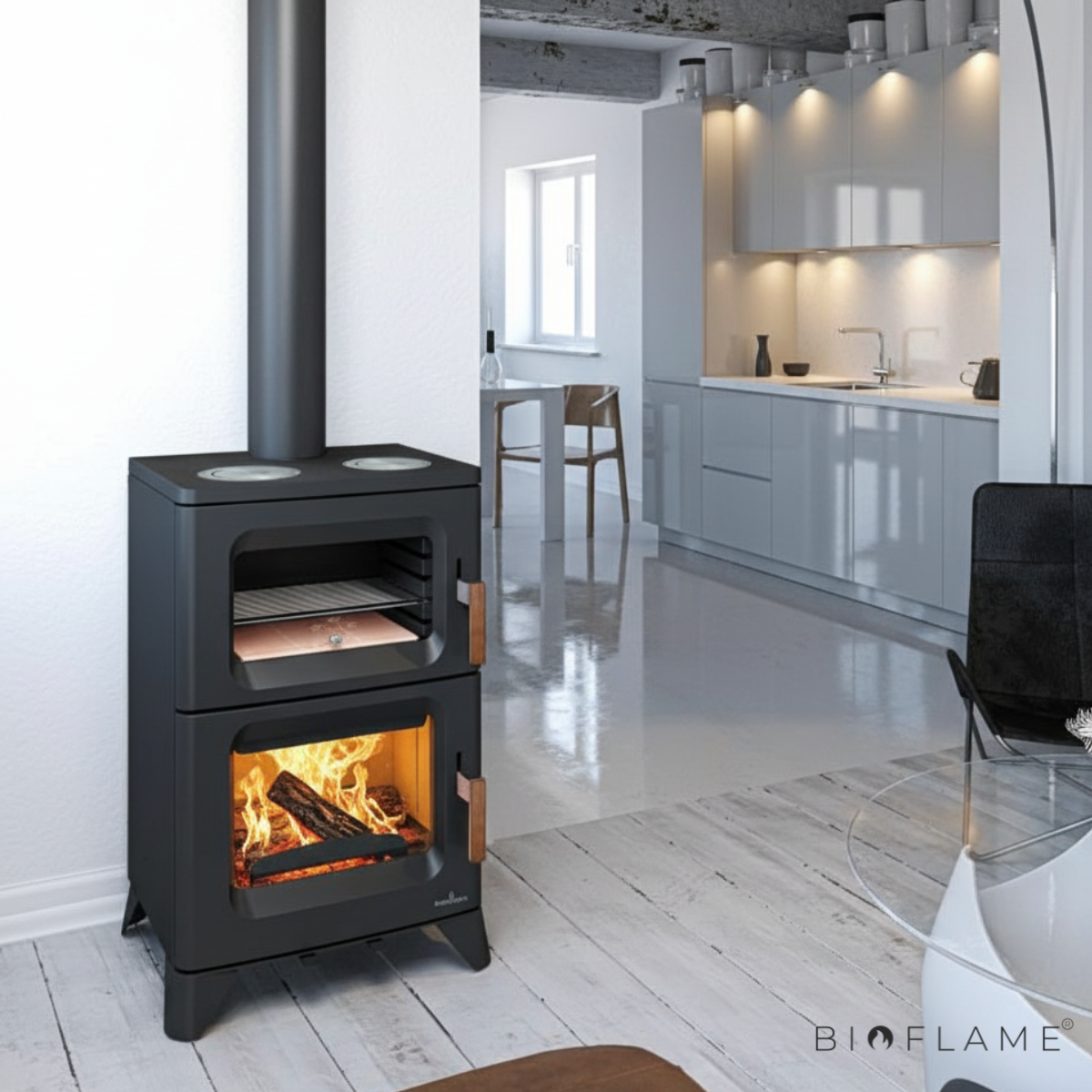 Salamandra a Lenha Bronpi Hilton com Forno