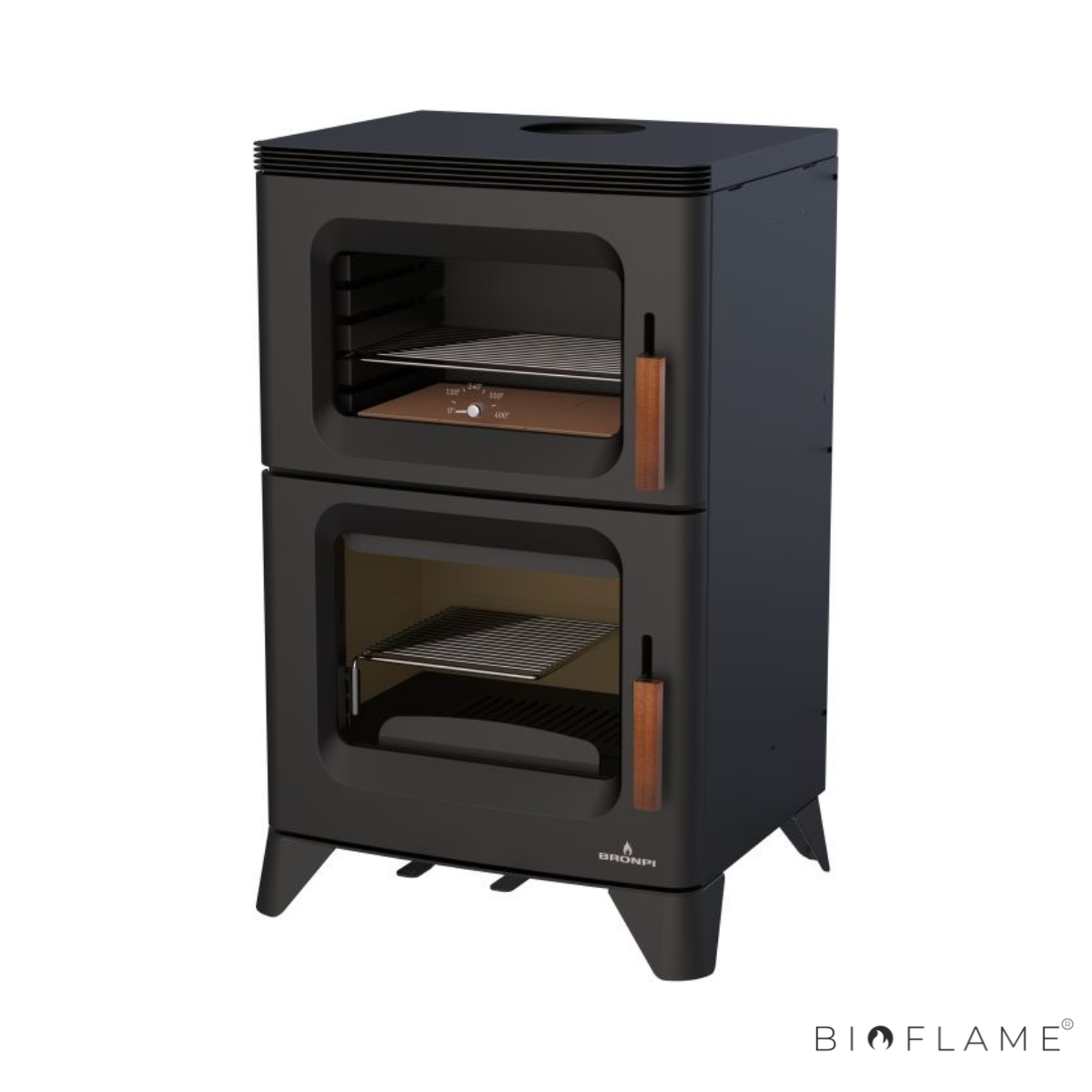 Salamandra a lenha Bronpi Hilton com forno