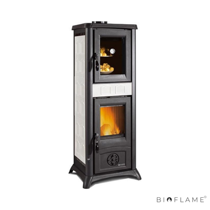 Salamandra a Lenha em Ferro Fundido Nordica Extraflame Gemma Forno