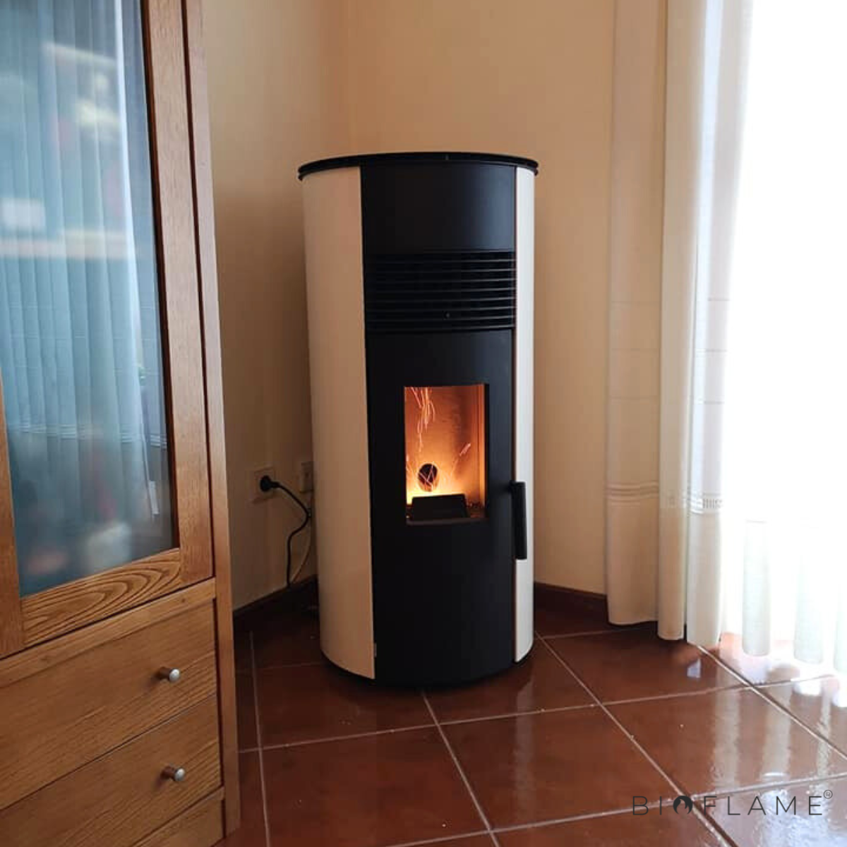 Salamandra a Pellets Canalizável Solzaima Amazon 9 kW